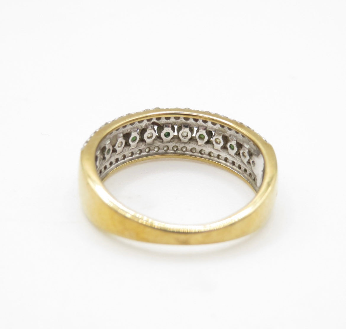 Emerald and diamond ring