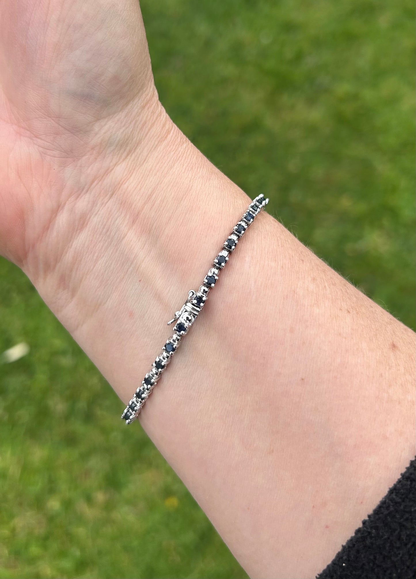 Sapphire tennis bracelet