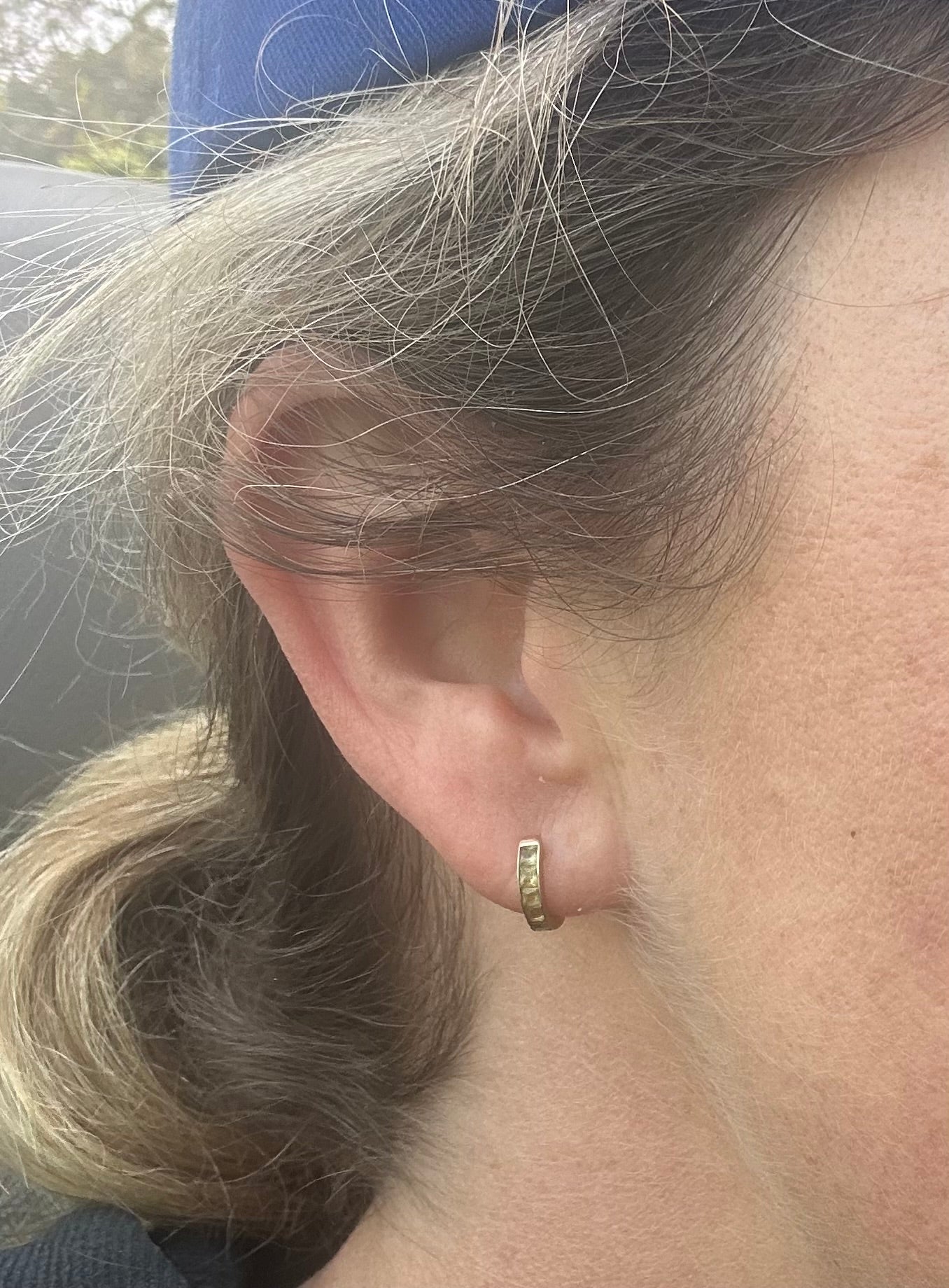 Peridot huggie earrings