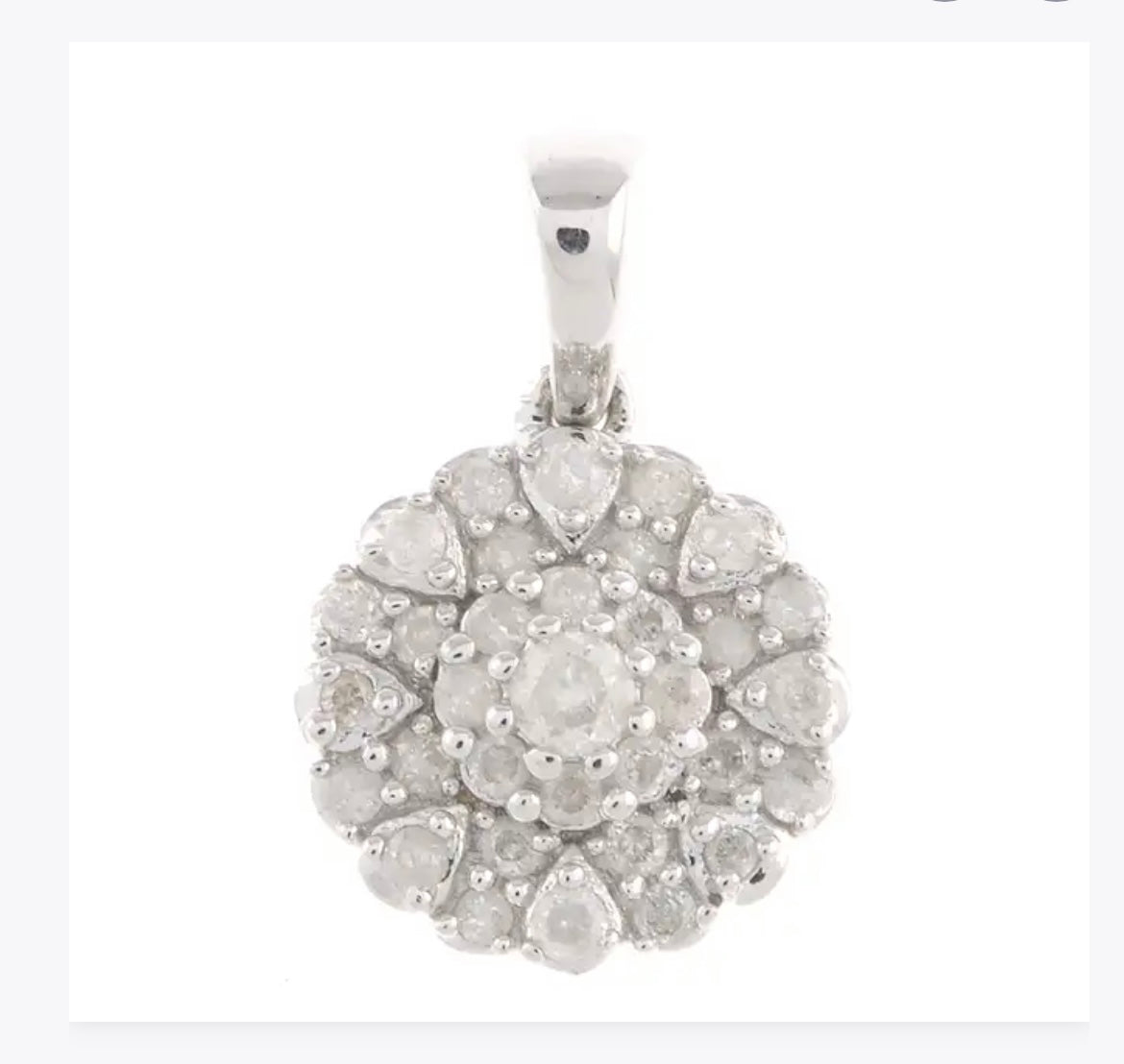 Diamond cluster pendant
