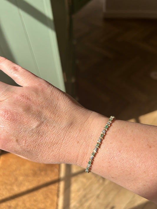 Emerald & diamond bracelet