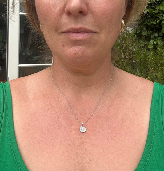 Diamond cluster pendant