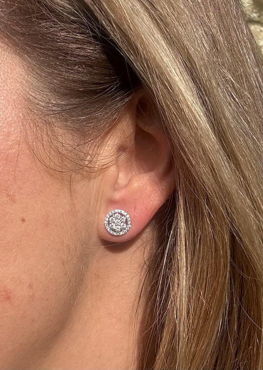 Diamond stud earrings