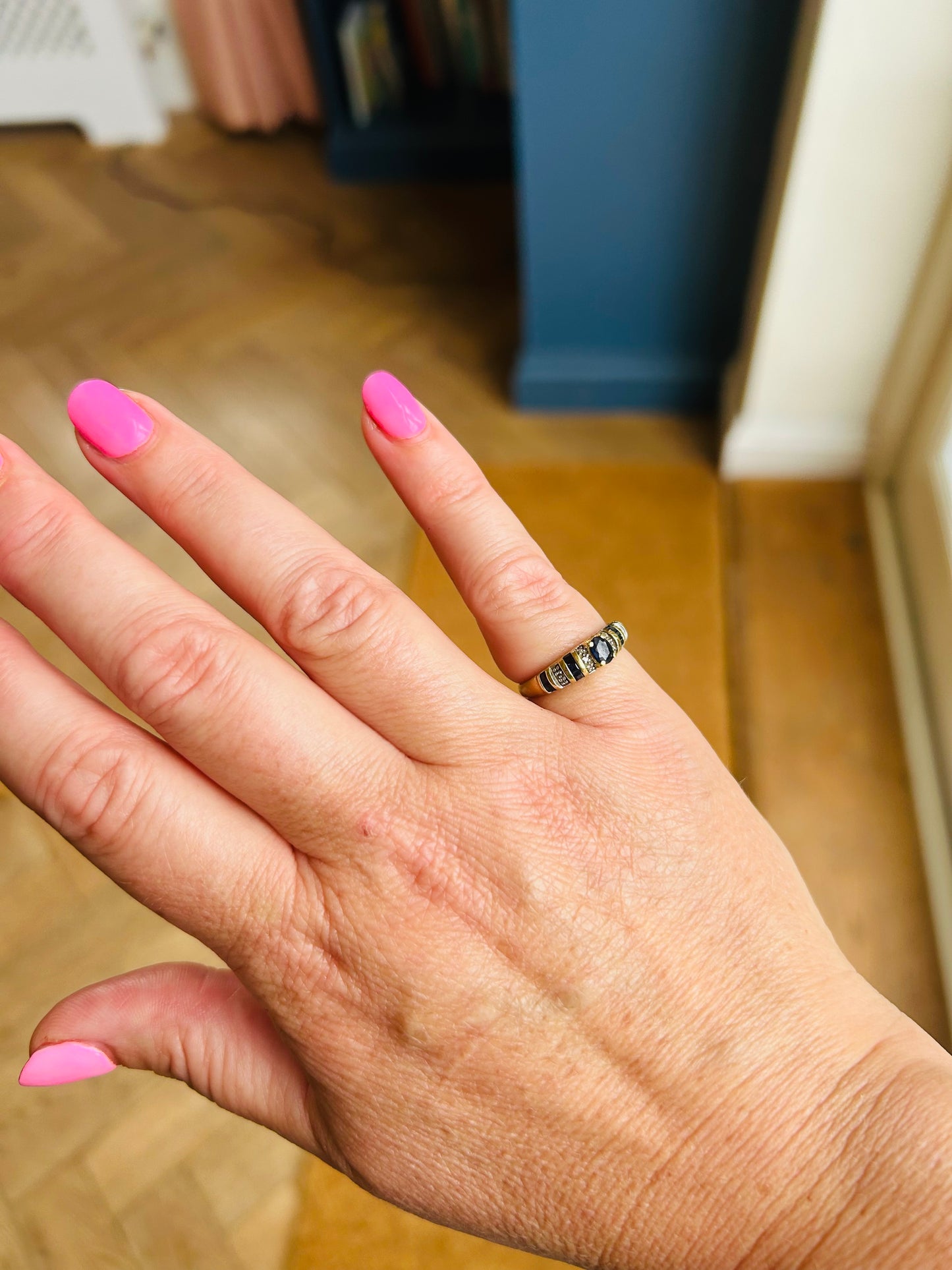 Sapphire and diamond ring