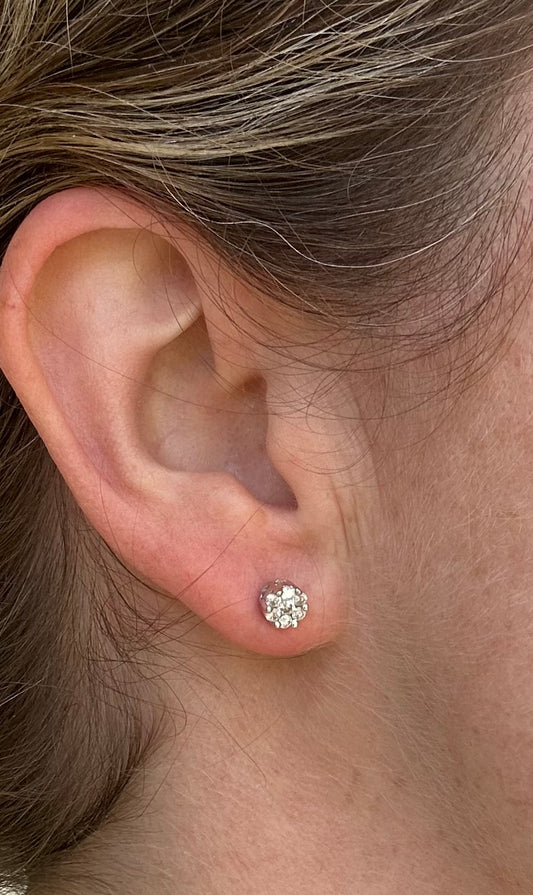 Diamond stud earrings