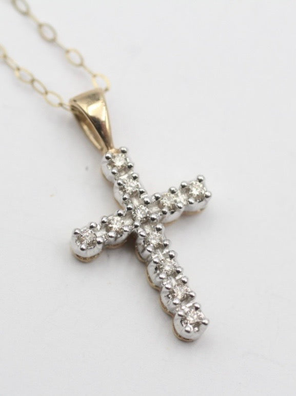 Diamond cross pendant