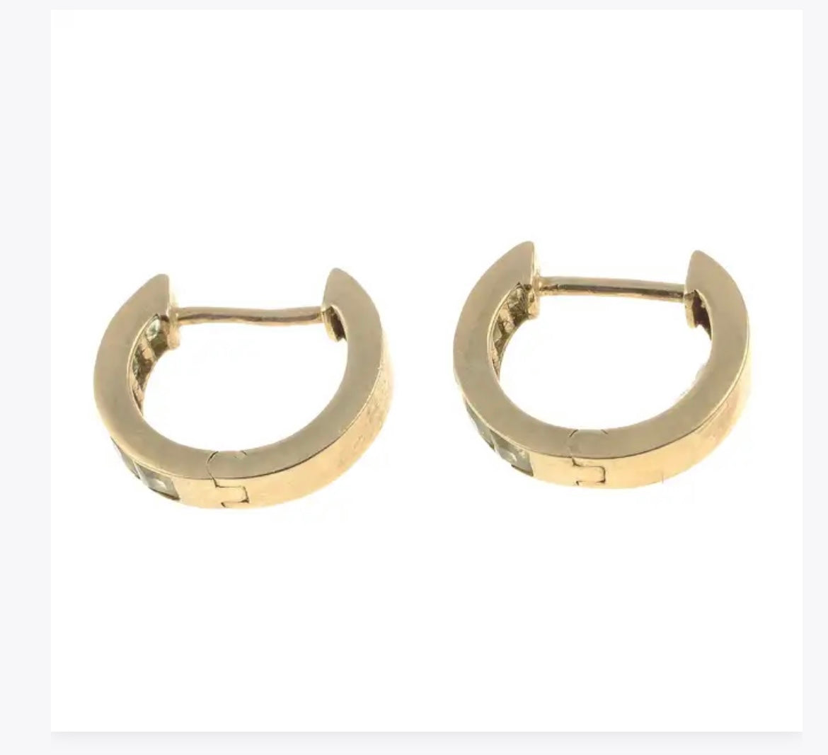 Peridot huggie earrings