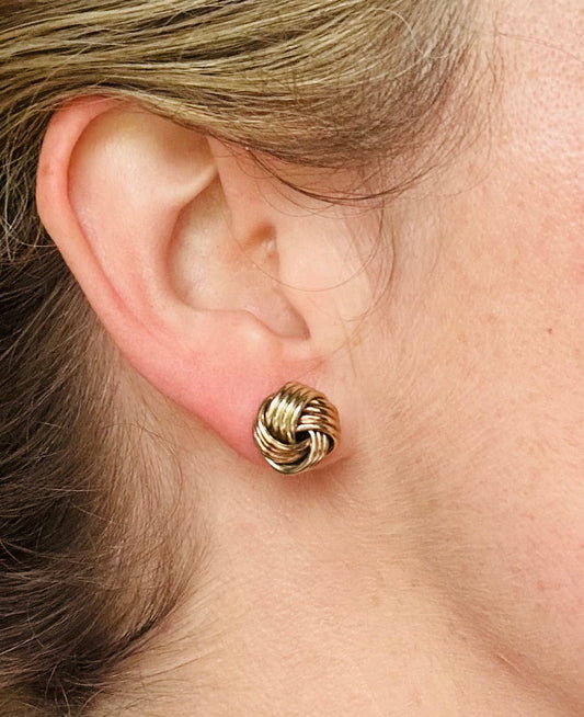 Tiffany’s gold knot earrings