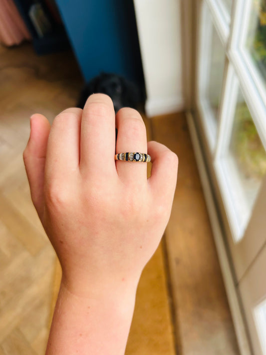 Sapphire and diamond ring