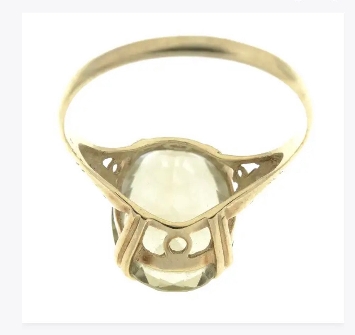 Citrine solitaire ring