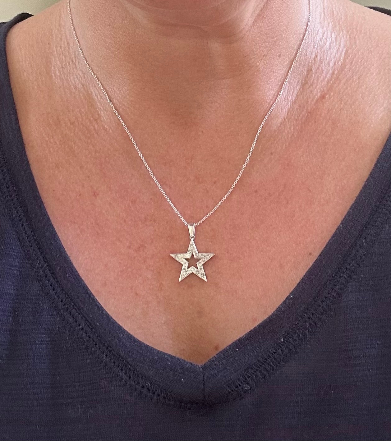 Diamond star pendant