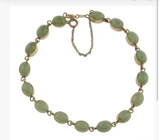 Jade (nephrite) long bracelet
