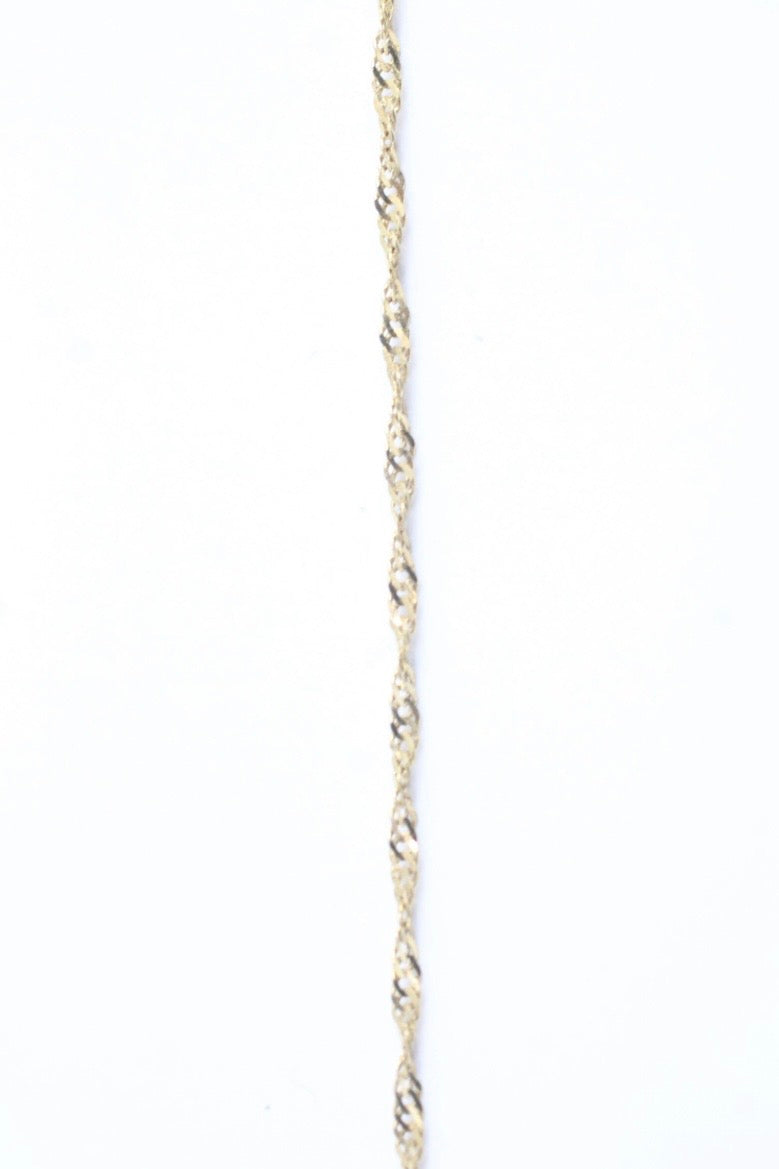 Multi coloured sapphire cross on gold chain