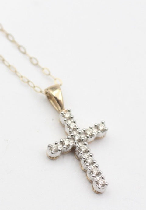 Diamond cross pendant