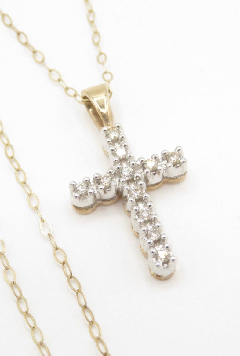 Diamond cross pendant