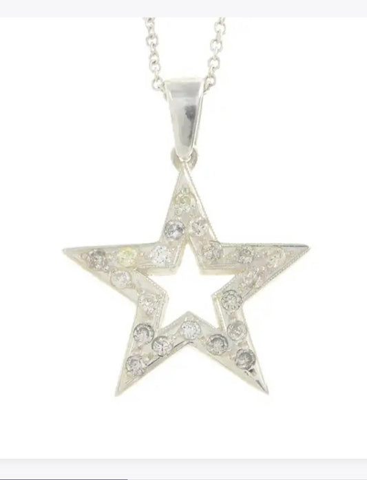Diamond star pendant