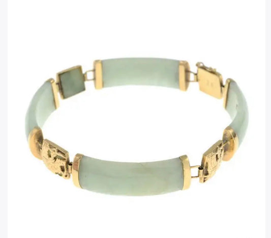 Jade & gold bracelet