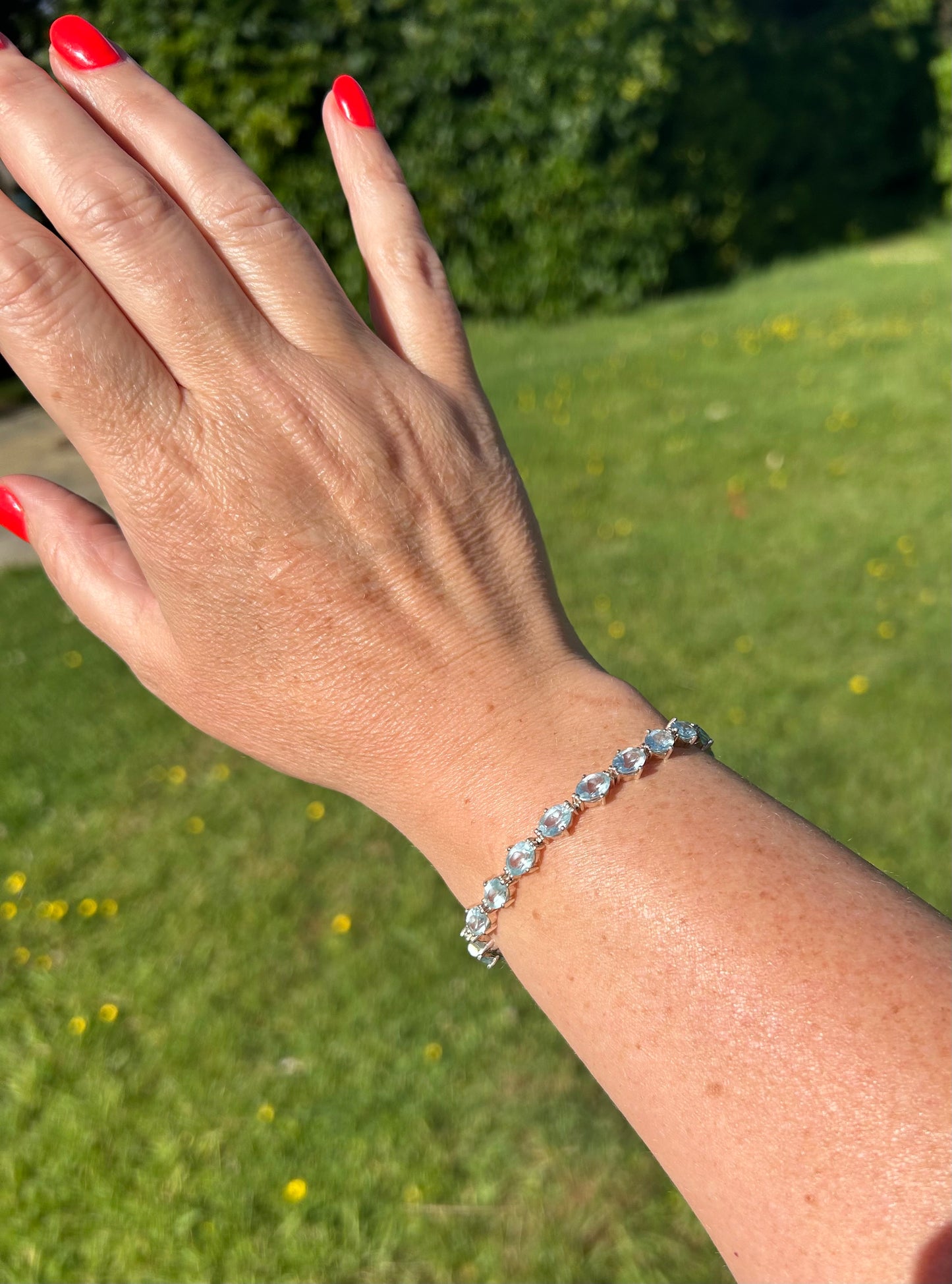 Blue topaz bracelet