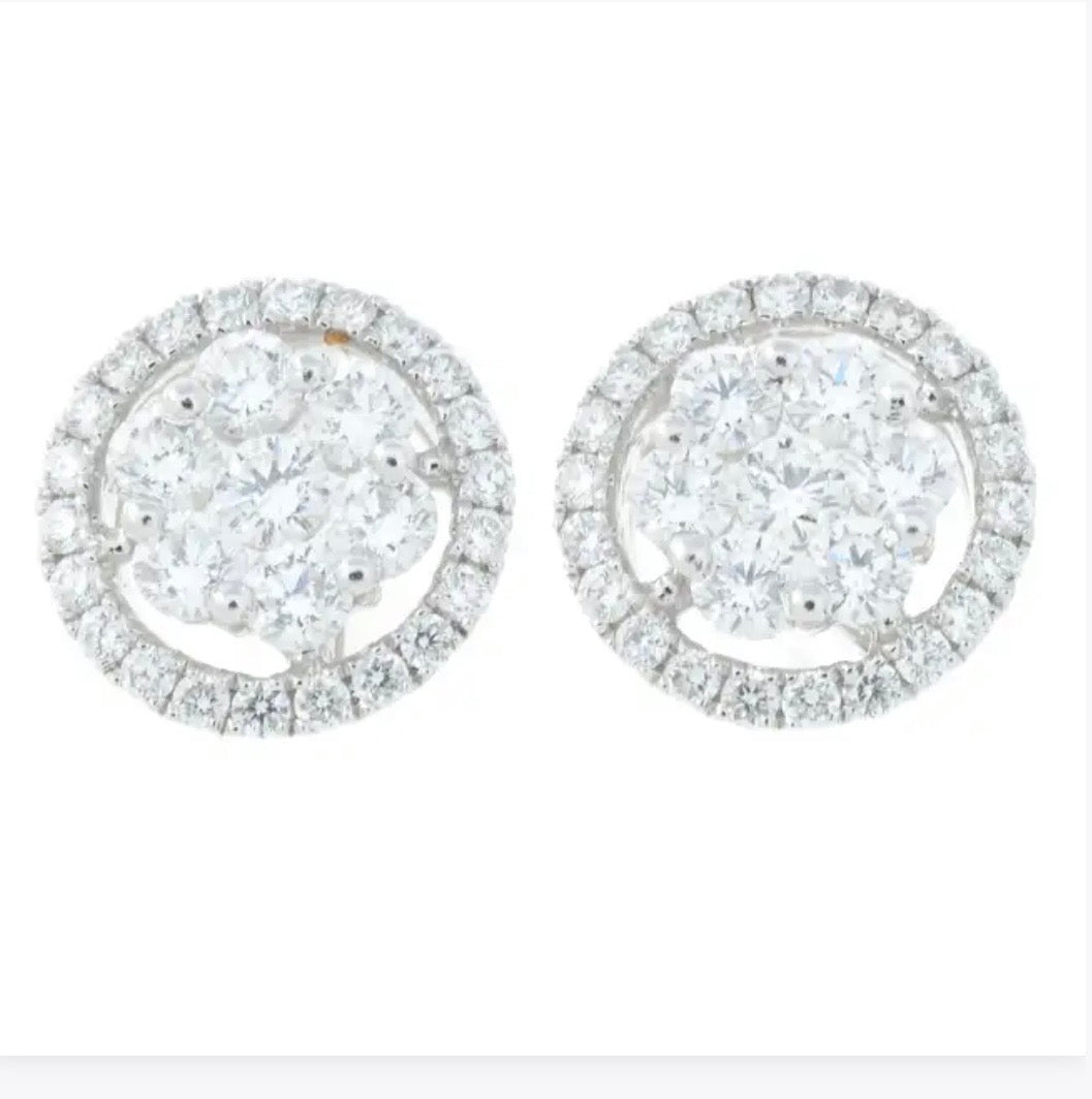Diamond stud earrings