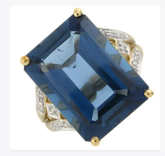 Topaz & diamond cocktail ring