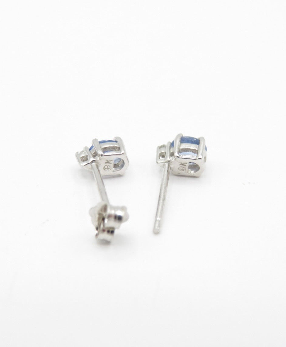 Sapphire and diamond studs