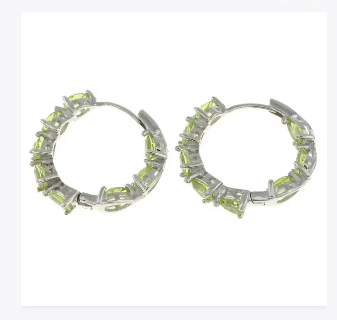 Peridot hoops