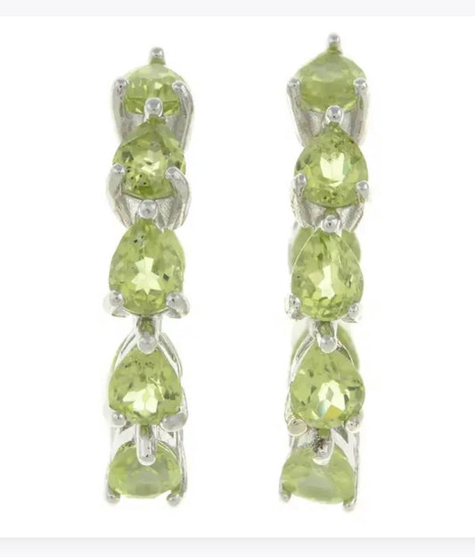 Peridot hoops