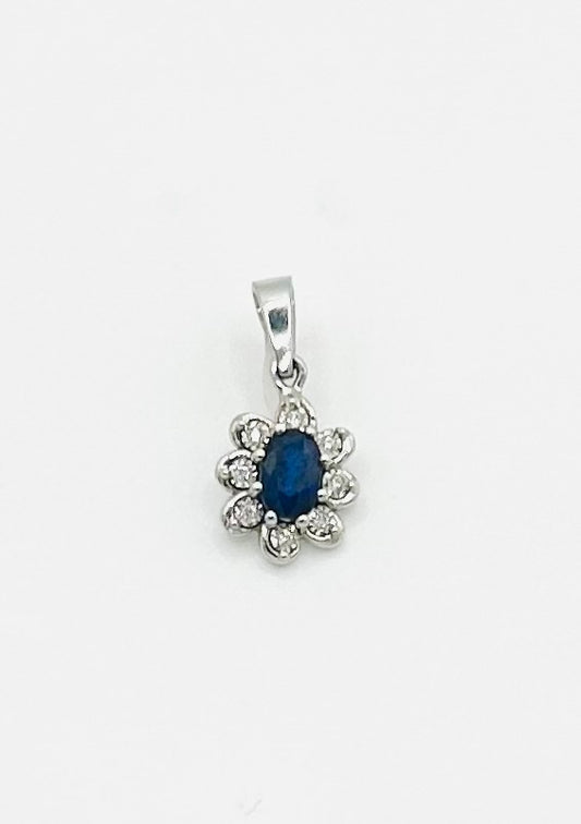 Sapphire & diamond pendant