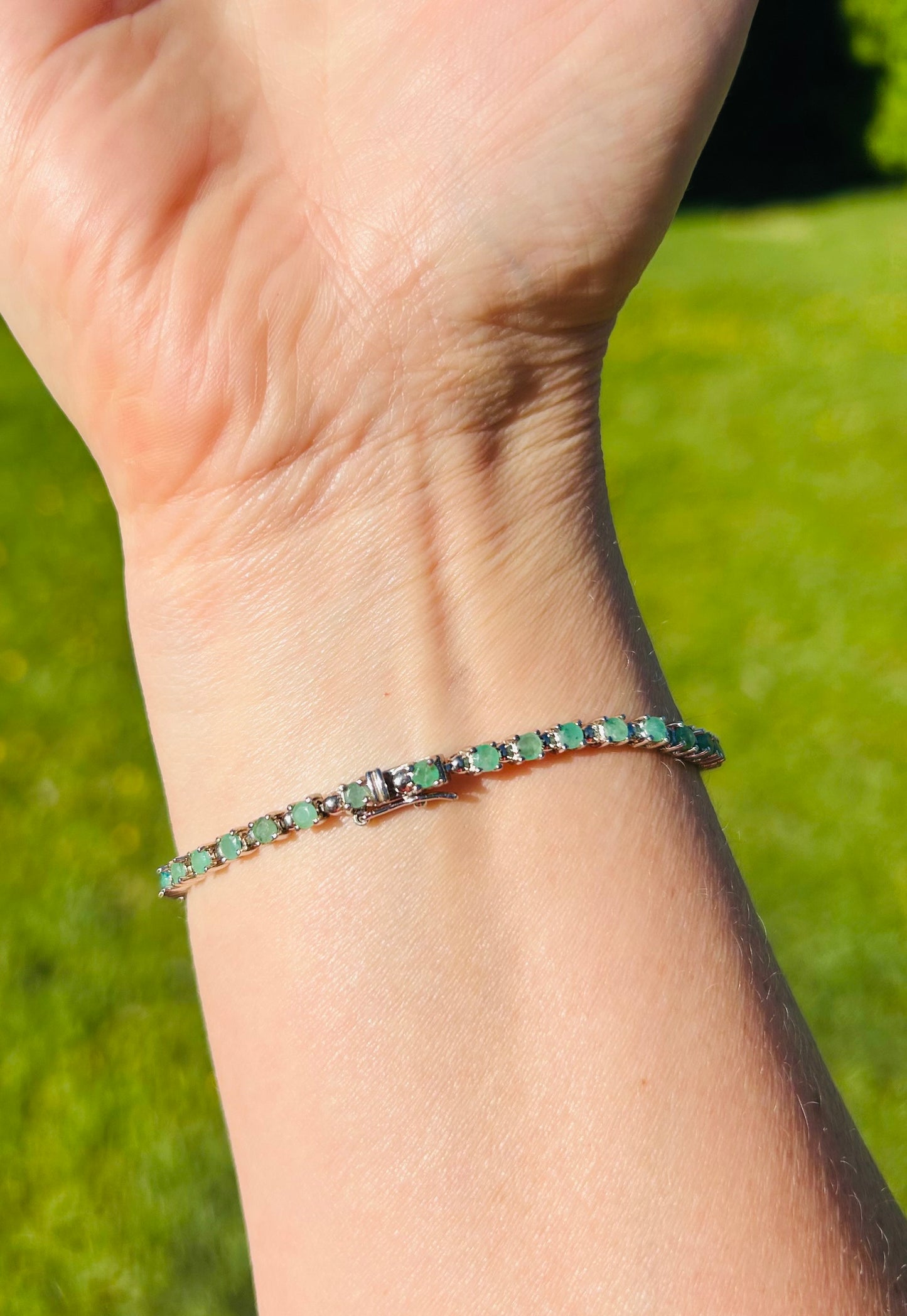 Green Beryl tennis bracelet