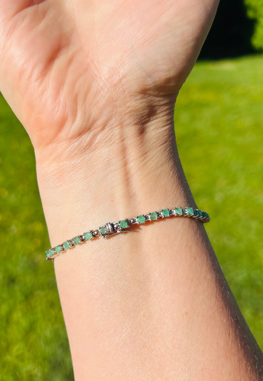 Green Beryl tennis bracelet