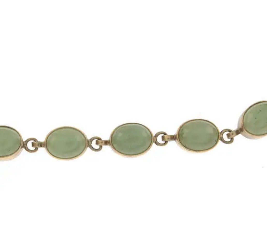 Jade (nephrite) long bracelet