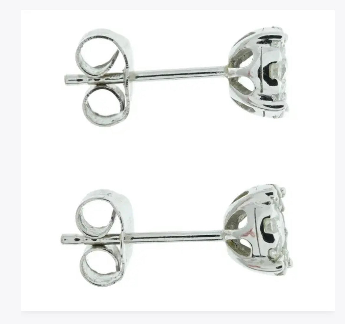 Diamond cluster stud earrings