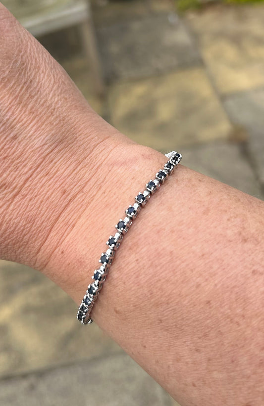 Sapphire tennis bracelet