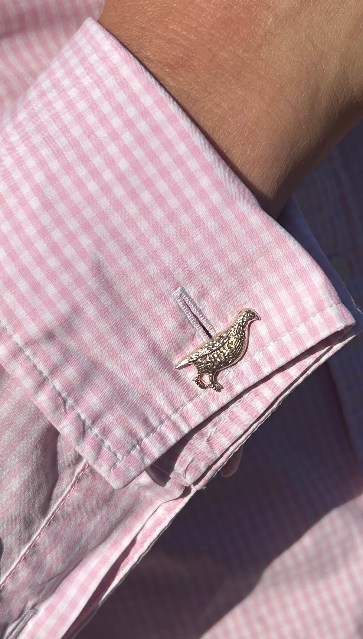 Silver partridge cufflinks