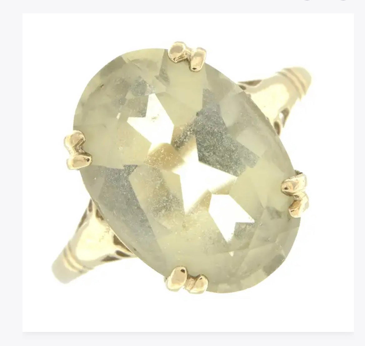 Citrine solitaire ring