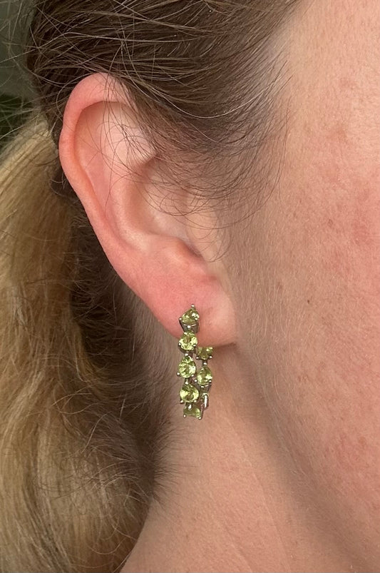 Peridot hoops