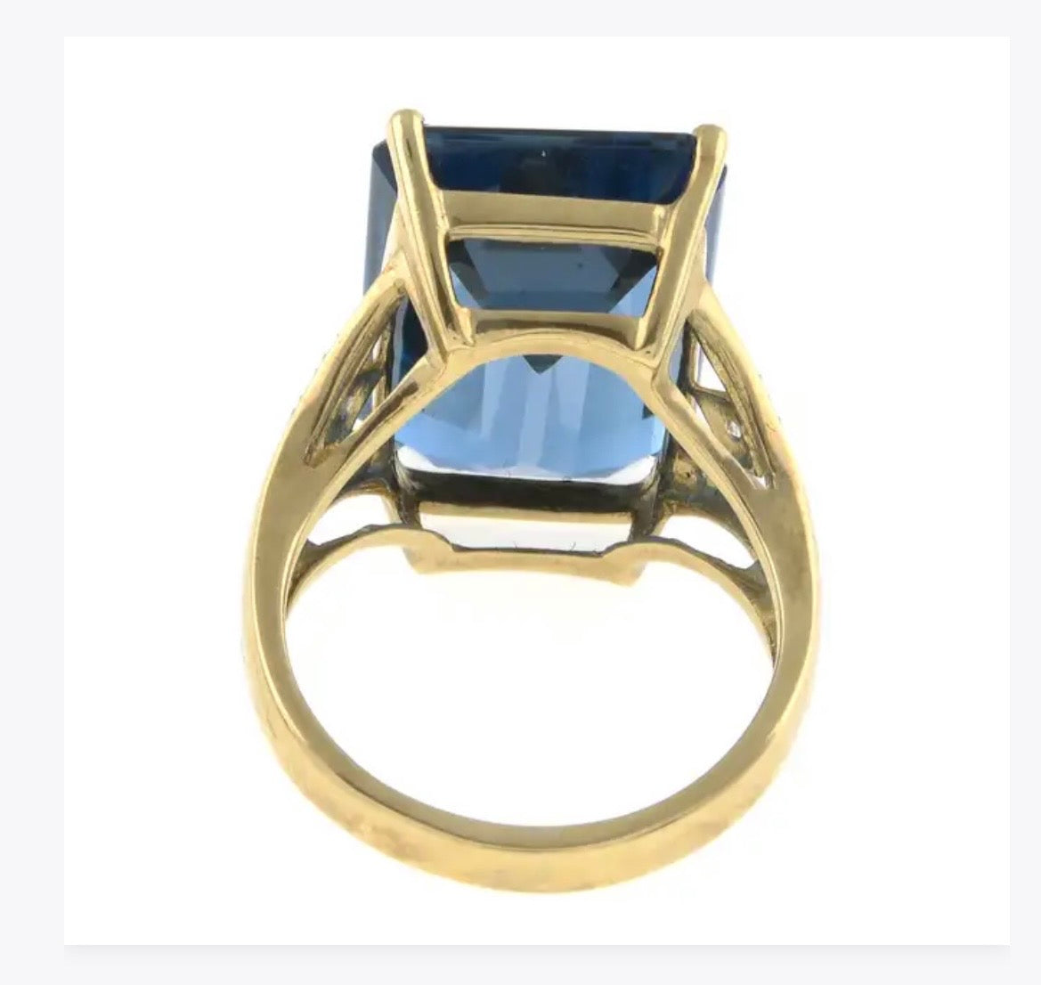 Topaz & diamond cocktail ring