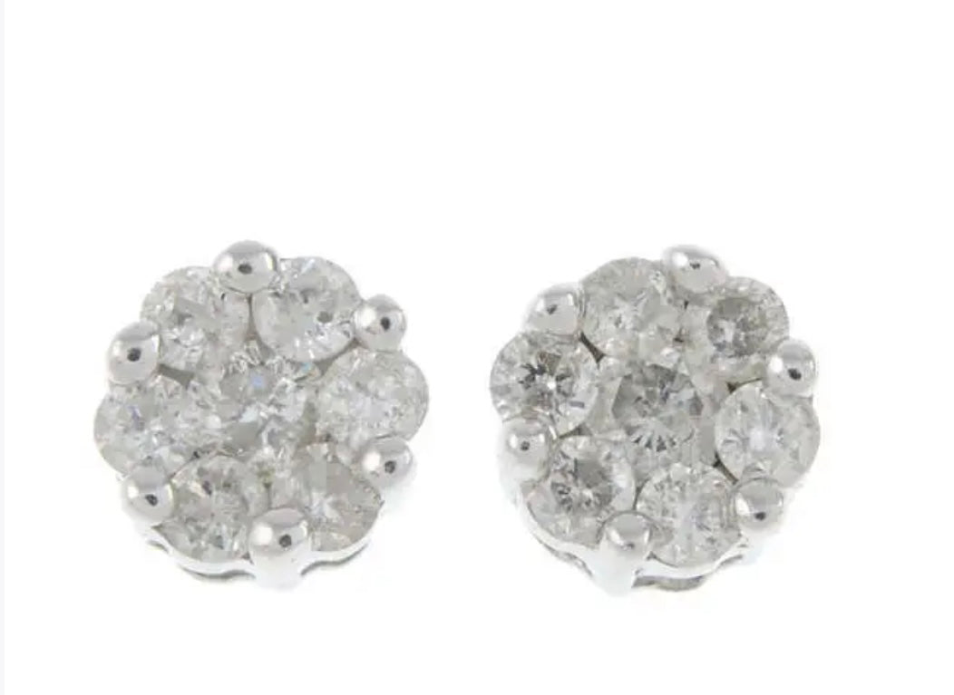 Diamond stud earrings