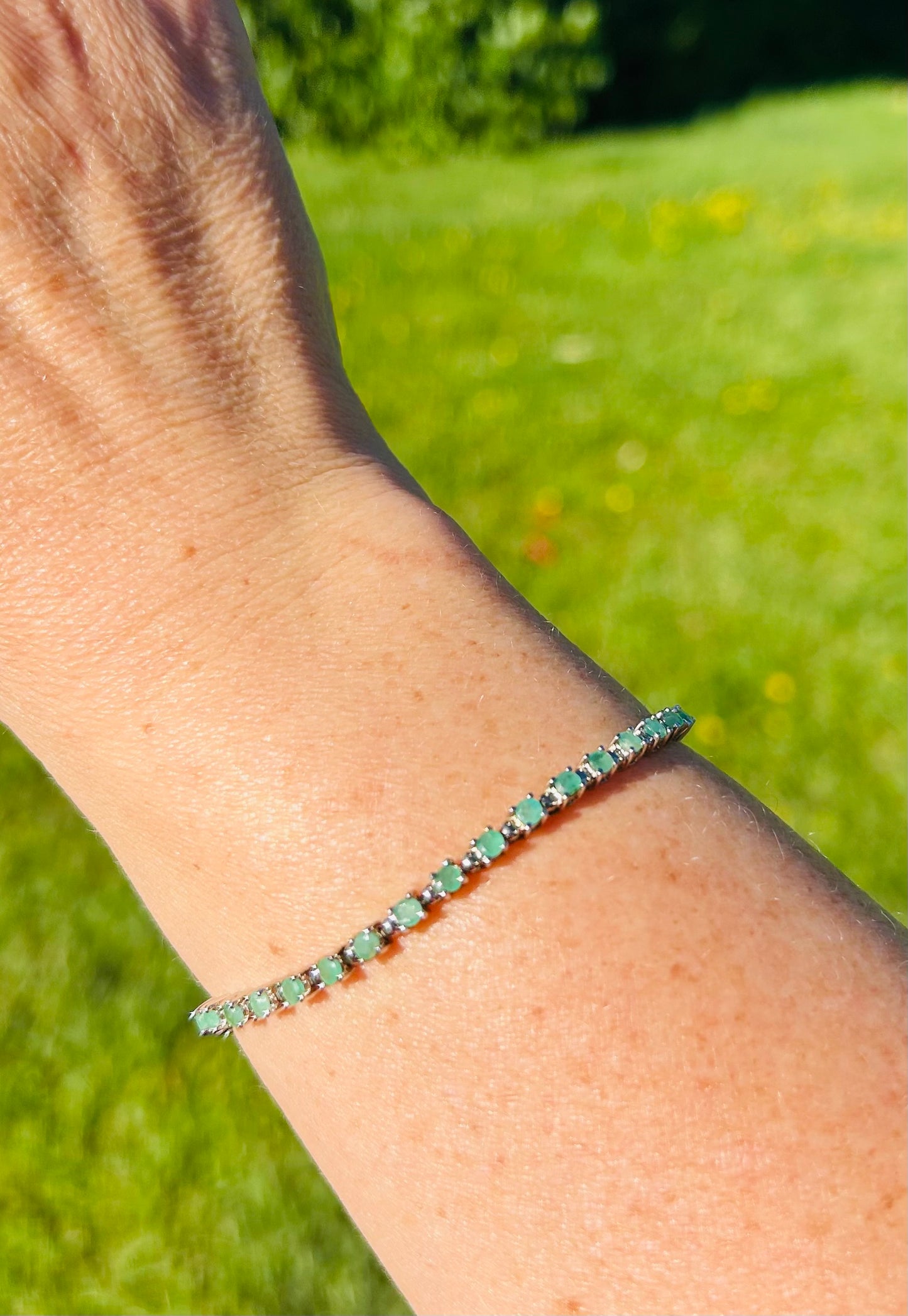 Green Beryl tennis bracelet