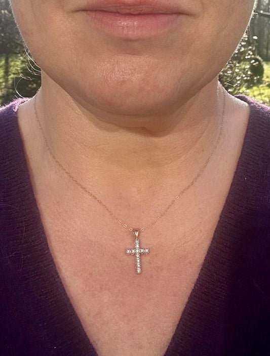 Diamond cross pendant