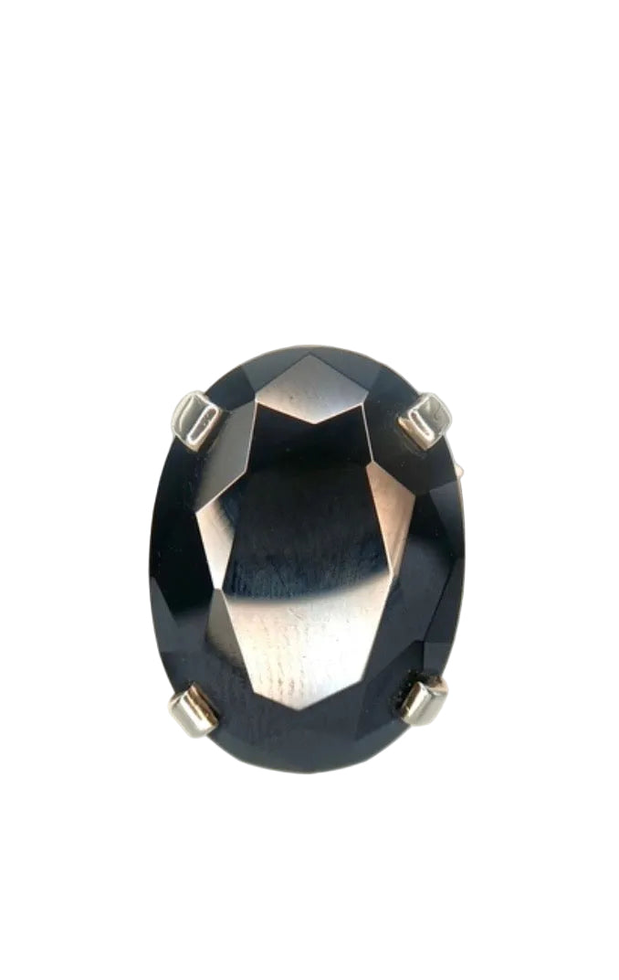 Black onyx cocktail ring