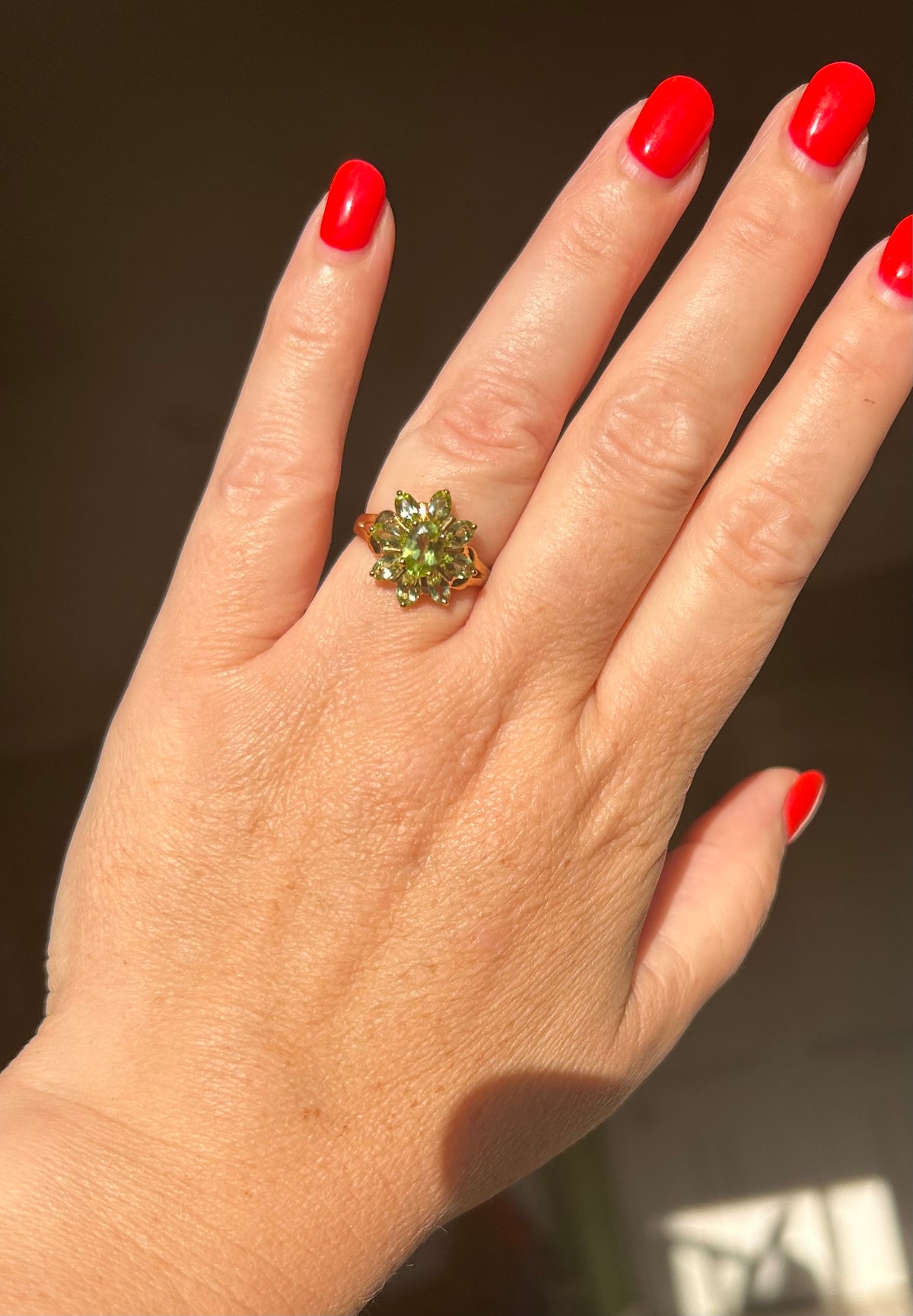 Peridot cocktail ring