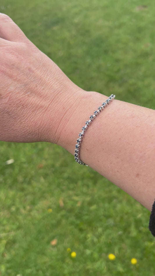 Sapphire tennis bracelet